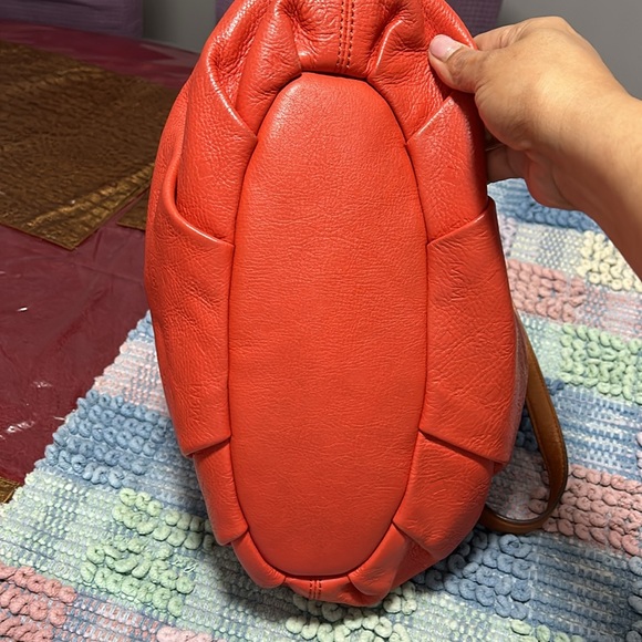 Authentic  Soft Leather MCM  Orange 2 way bag - Picture 7 of 16